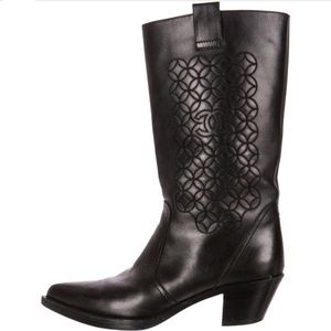 🚫SOLD💰Vintage Chanel Western Cowboy Boots